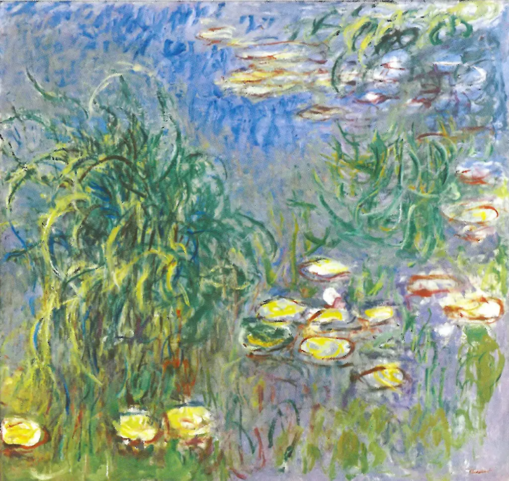 Water-Lilies, Cluster of Grass in Detail Claude Monet